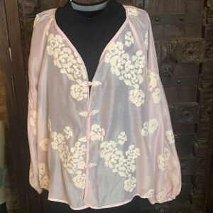 Pink Sheer Floral Kimono no tags seems to be med/large